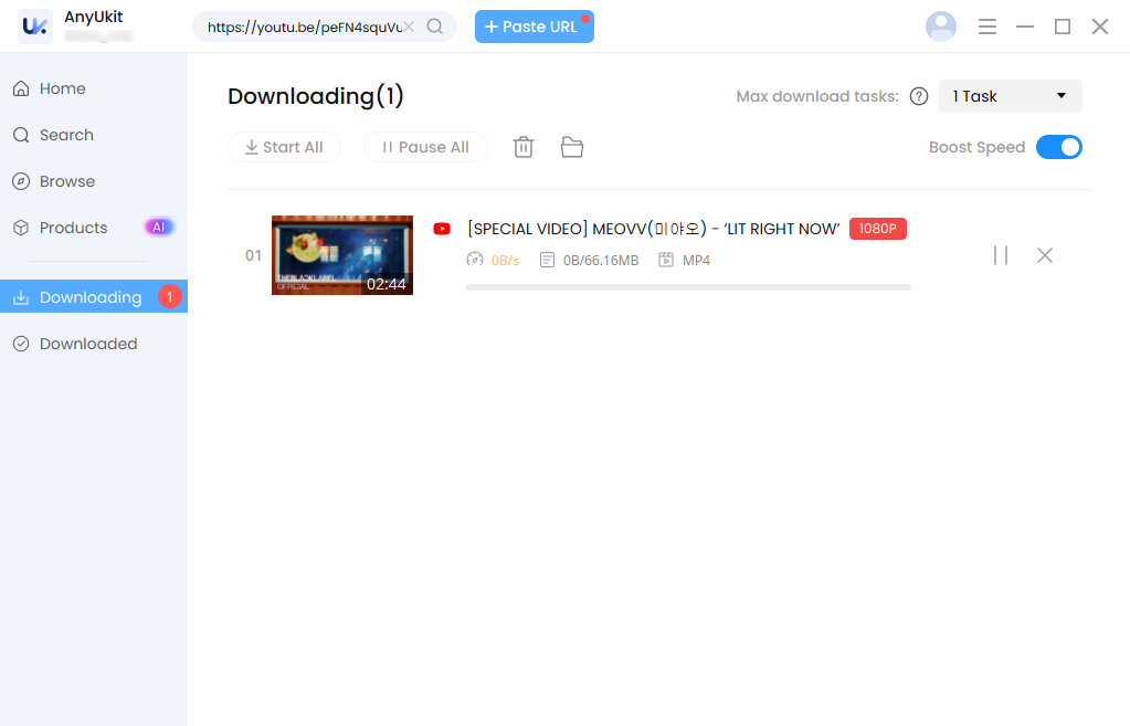 Attendez le téléchargement de la vidéo YouTube