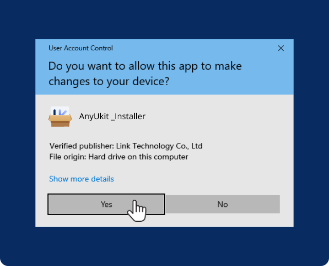 following system dialog