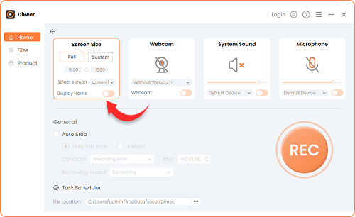 録画モードを選択