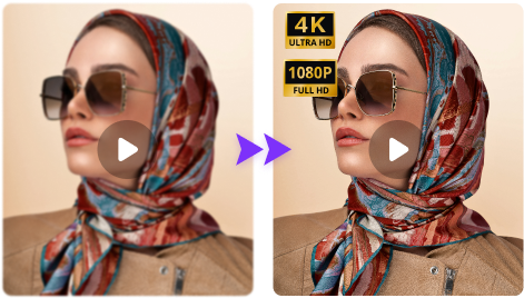 將影片升級至高清和 4K 質量